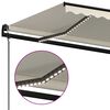 vidaXL Toldo autom&aacute;tico con LED sensor de viento crema 600x350 cm