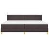 vidaXL Cama tipo Box Spring Marr&oacute;n Oscuro 200 x 200 cm tela