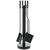 vidaXL Juego de herramientas para chimenea de 5 piezas, 18 x 56 cm, acero