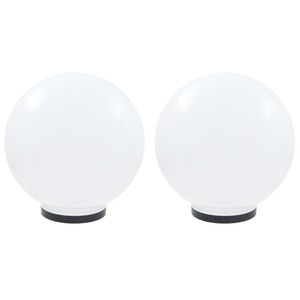 vidaXL Juego de l&aacute;mparas de bola LED 2 piezas esf&eacute;ricas 40 cm PMMA