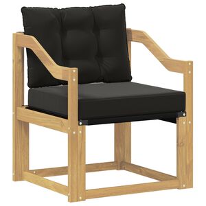 vidaXL Sof&aacute; de exterior Madera maciza de acacia y textileno Blanco