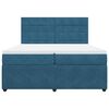 vidaXL Cama box spring con colch&oacute;n terciopelo azul oscuro 200x200 cm