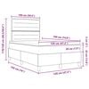 vidaXL Cama tipo Box Spring con colch&oacute;n Gris Claro 120 x 190 cm tela