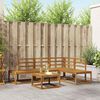 vidaXL Conjunto de sof&aacute;s de exterior 5 Pieza Natural