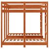 vidaXL Estructura de litera triple Marr&oacute;n cera 140 x 200 cm
