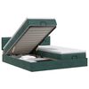 vidaXL Cama otomana con colch&oacute;n 2 uds. Verde oscuro Terciopelo