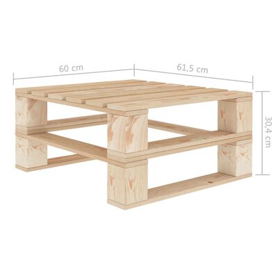 vidaXL Mesa de palés para jardín madera