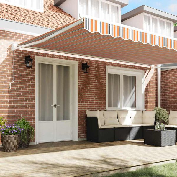 vidaXL Toldo Manual Multicolor 500 x 300 cm Poli&eacute;ster y metal