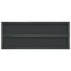vidaXL Estantes de pared 2 uds acero inoxidable negro 100x40 cm