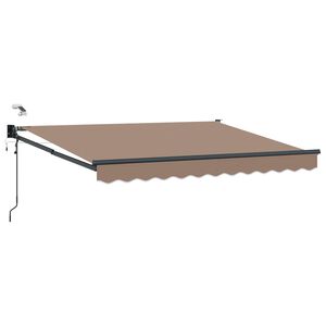 vidaXL Toldo Retr&aacute;ctil El&eacute;ctrico Topo 100% Poli&eacute;ster y Aluminio