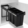 vidaXL Cubo de basura extra&iacute;ble en armario de cocina cierre suave 36 L