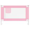 vidaXL Barandilla de seguridad cama de ni&ntilde;o rosa tela 100x25 cm