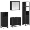 vidaXL Juego de muebles de ba&ntilde;o 4 uds. Roble Negro 65 x 33 x 60 cm
