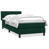 vidaXL Cama box spring con colch&oacute;n terciopelo verde oscuro 90x220 cm