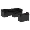 vidaXL Set de sof&aacute;s de jard&iacute;n 10 pzas cojines rat&aacute;n sint&eacute;tico negro