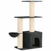 vidaXL &Aacute;rbol para gatos con postes de sisal Gris oscuro 133 cm