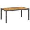 vidaXL Set de comedor de jard&iacute;n 5 pzas y cojines rat&aacute;n sint&eacute;tico gris