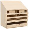 vidaXL Ponedero para gallinas 2 compartimentos madera pino 63x40x65 cm