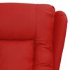 vidaXL Sill&oacute;n de masaje elevable cuero sint&eacute;tico rojo tinto