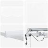 vidaXL Toldo Retráctil Blanco 500 x 350 cm Tela y Metal