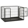 vidaXL Corral para perros cachorros acero 91,5x59x61 cm