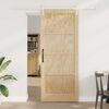 vidaXL Puerta Corredera Marr&oacute;n 86 x 211 cm Madera de pino macizo