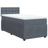 vidaXL Cama box spring con colch&oacute;n terciopelo gris oscuro 90x190 cm