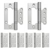 vidaXL Bisagra 8 uds. 105 x 75 x 13 mm Plateado Acero
