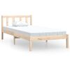 vidaXL Estructura de cama sin colch&oacute;n madera maciza 90x200 cm