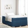 vidaXL Estructura de cama con colch&oacute;n Azul 120 x 190 cm tela