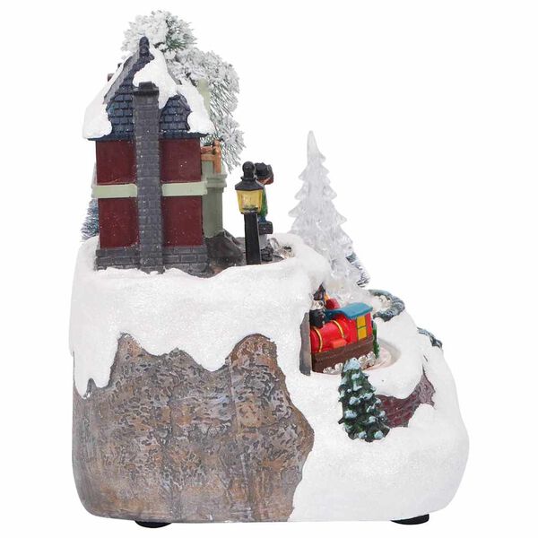 vidaXL Centro de Mesa Navideño Multicolor 23.5 x 16 x 18.5 cm Resina