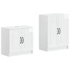 vidaXL Juego de gabinete de ba&ntilde;o de 2 piezas UTRECHT Blanco Brillante