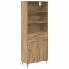 vidaXL Aparador alto Roble artisan 69,5 x 34 x 180 cm