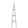 vidaXL Soporte plantas trepadoras 2 ud hierro verde oscuro 35x35x195cm