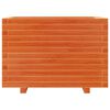vidaXL Jardinera madera maciza de pino marr&oacute;n cera 70x40x49,5 cm