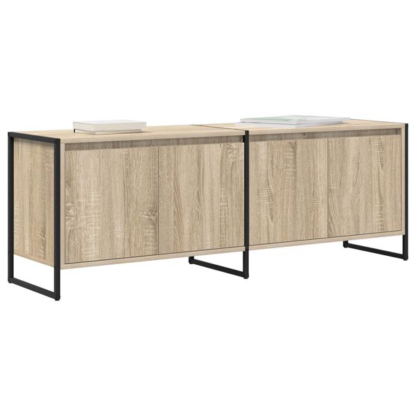 vidaXL Gabinete de TV Sonoma 140 x 36 x 49.5 cm Madera contrachapada
