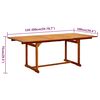 vidaXL Juego de comedor de jard&iacute;n 7 piezas madera maciza de acacia 150-200 cm