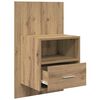 vidaXL Armario de Noche 2 pcs Roble artesanal 50 x 32.5 x 80cm