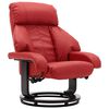 vidaXL Sill&oacute;n reclinable para TV con reposapi&eacute;s cuero sint&eacute;tico rojo