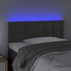 vidaXL Cabecero con LED de terciopelo gris oscuro 90x5x78/88 cm