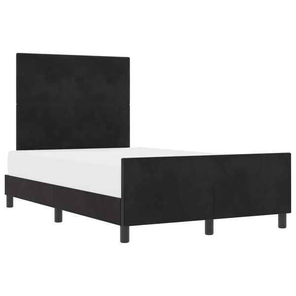 vidaXL Cama tipo Box Spring con cabecera Negro 120 x 190 cm Terciopelo