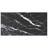 vidaXL Tablero mesa dise&ntilde;o m&aacute;rmol vidrio templado negro 100x50 cm 6 mm