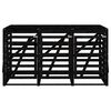 vidaXL Cobertizo triple para cubos de basura madera maciza pino negro