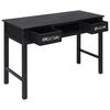 vidaXL Mesa consola de madera negra 110x45x76 cm