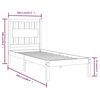 vidaXL Estructura de cama madera maciza de pino 100x200 cm