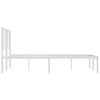 vidaXL Estructura cama sin colch&oacute;n con cabecero metal blanco 135x190cm