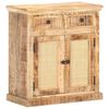 vidaXL Aparador de madera maciza mango y ca&ntilde;a natural 65x32x70 cm