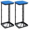 vidaXL Soportes para bolsas de basura 2 uds PP negro y azul 60 L