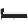 vidaXL Cama tipo Box Spring con colch&oacute;n Negro 200 x 90 cm Poli&eacute;ster
