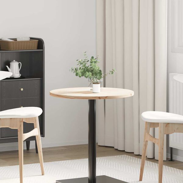 vidaXL Superficie de mesa madera maciza de pino &Oslash;60x2,5 cm